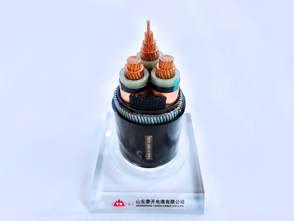 阻燃C類銅芯交聯聚乙烯絕緣鋼帶鎧裝聚氯乙烯護套電力電纜 YJV22 26/35kV 3×240